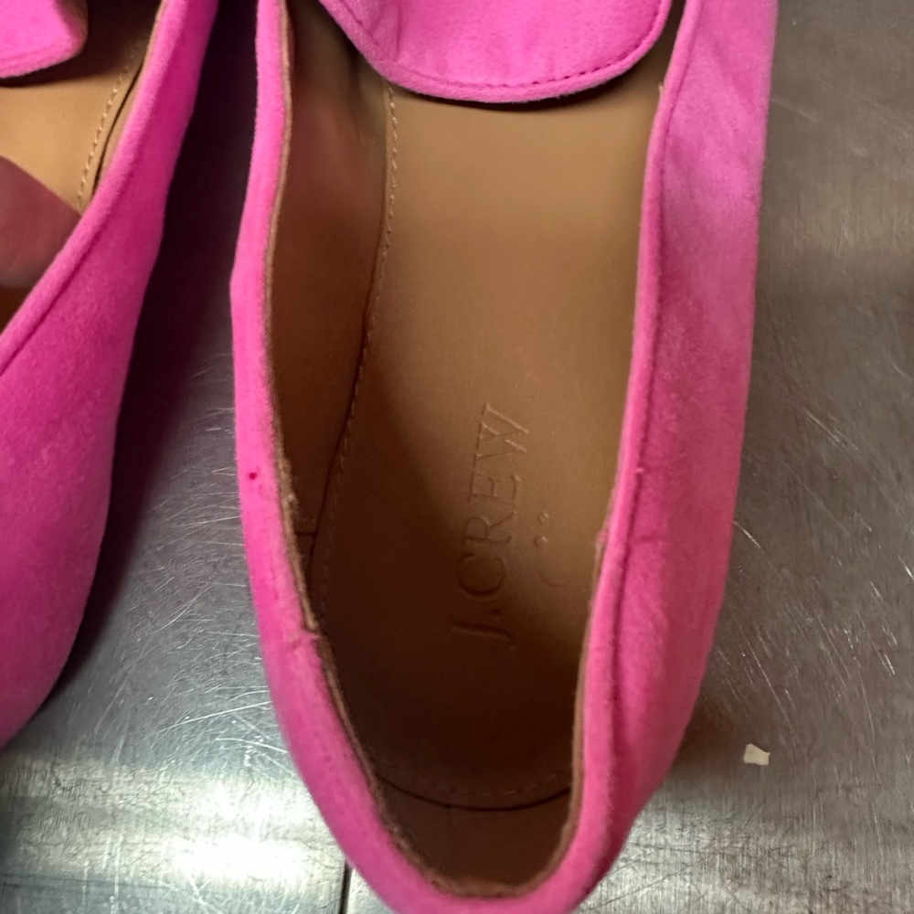 J Crew Pink Tassel Flats size 9 - Picture 2 of 3